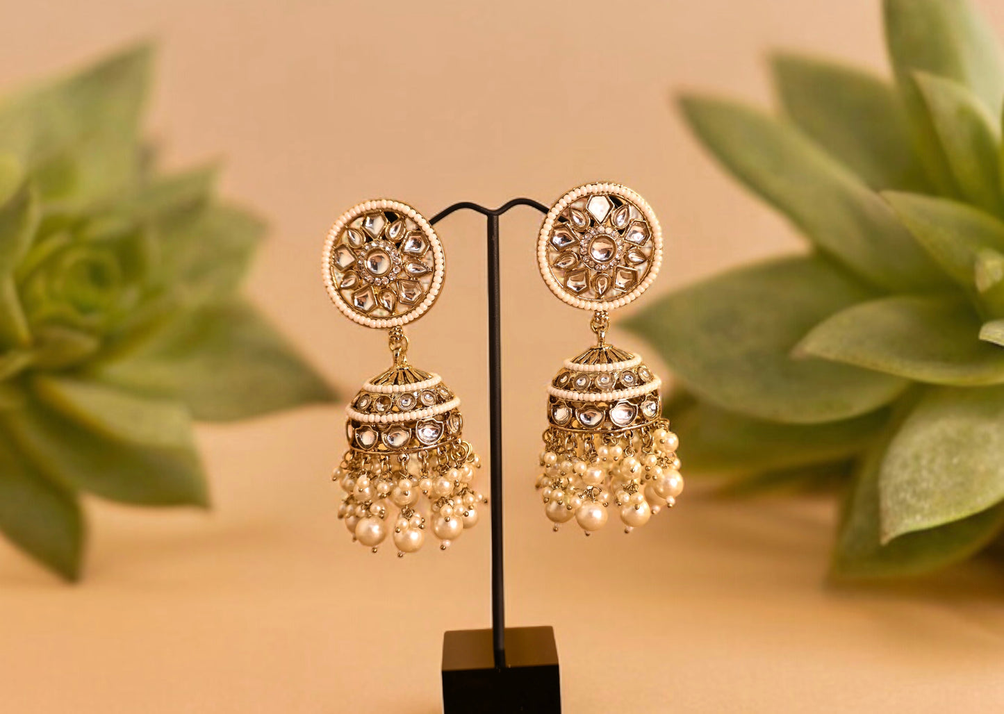 Suhana White Pearl Jhumki