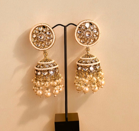 Suhana White Pearl Jhumki