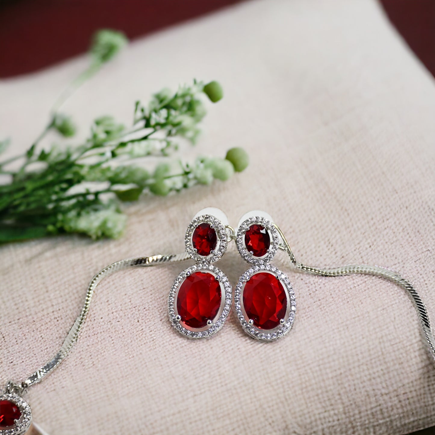 AD Red Necklace set