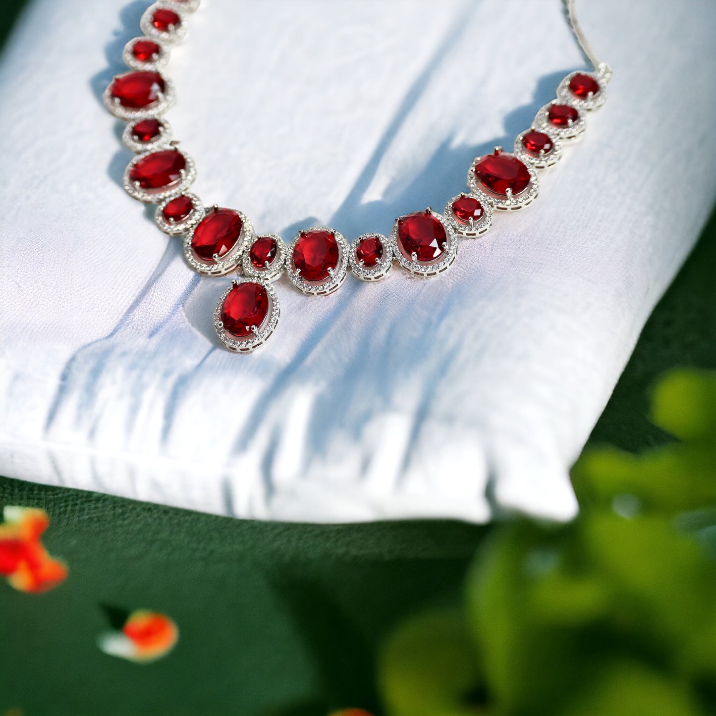 AD Red Necklace set