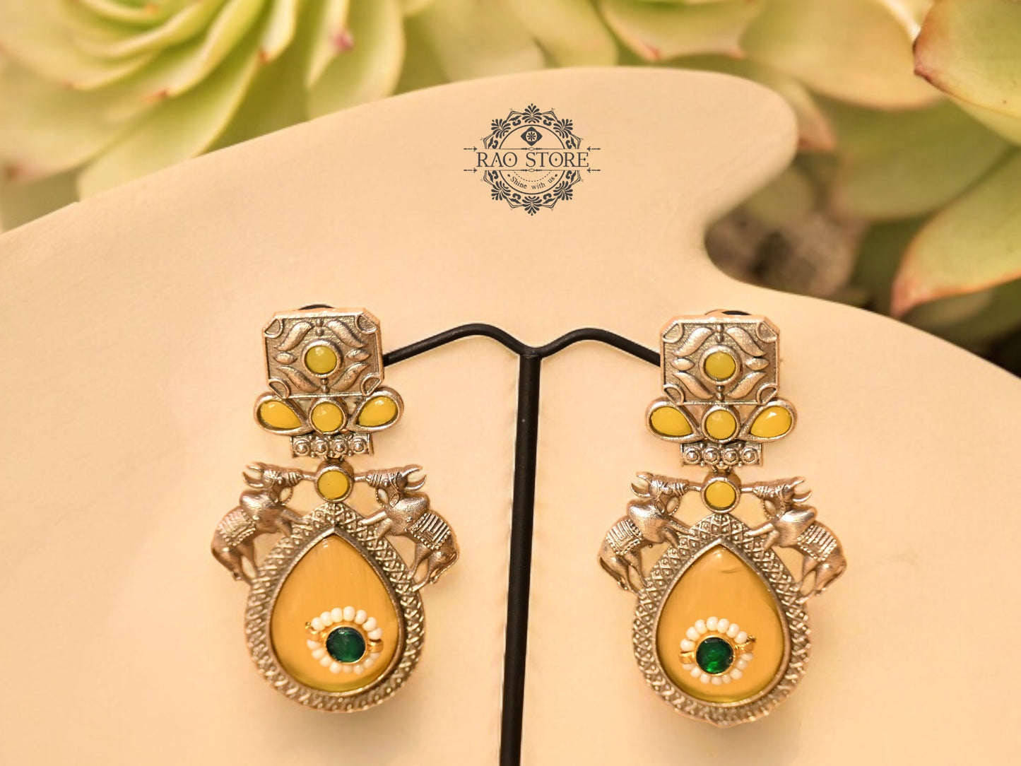 Oxidised Sunehri handcrafted Earrings